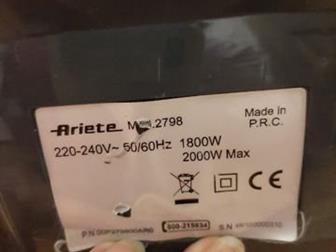  Ariete 1800W , Mod,  2798 , ,  , ,   ,       ,   --