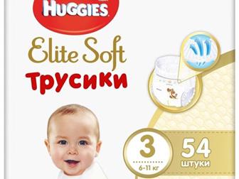   Huggies Elite Soft,   3 (6-11),  54 ,  ,  ,  ,   , :   